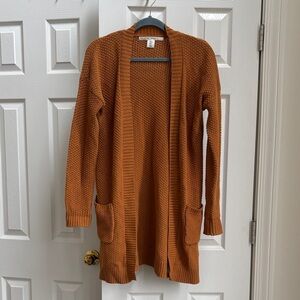 Max Studio mustard knit Open Front Cardigan